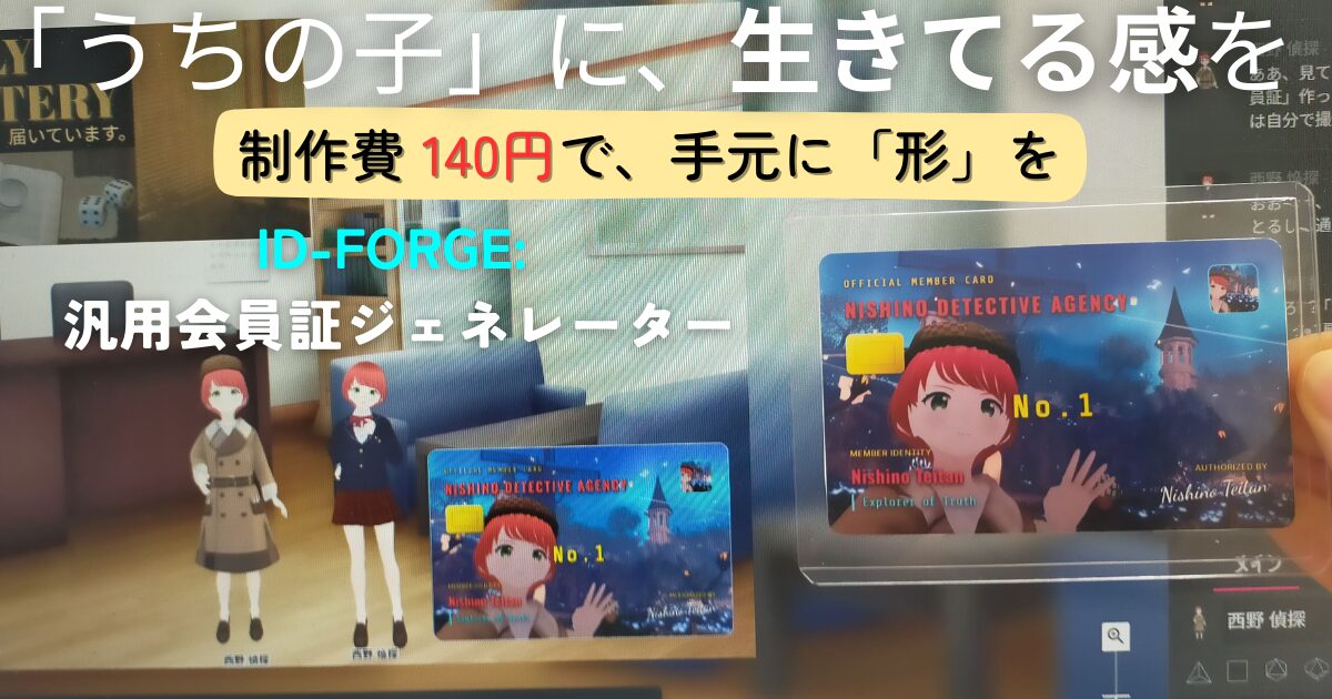 自探・オリキャラ・うちの子のグッズを作れる会員証作成アプリID_FORGE